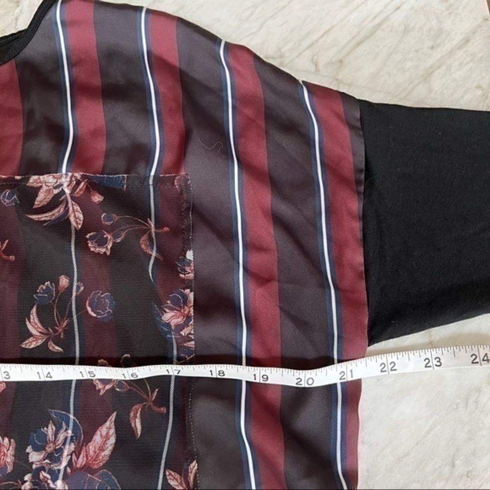 Zara womens floral front and black back Top Size S - Picture 5 of 7